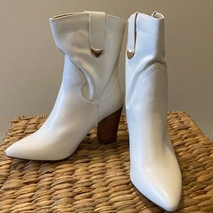Lulu’s white western style booties